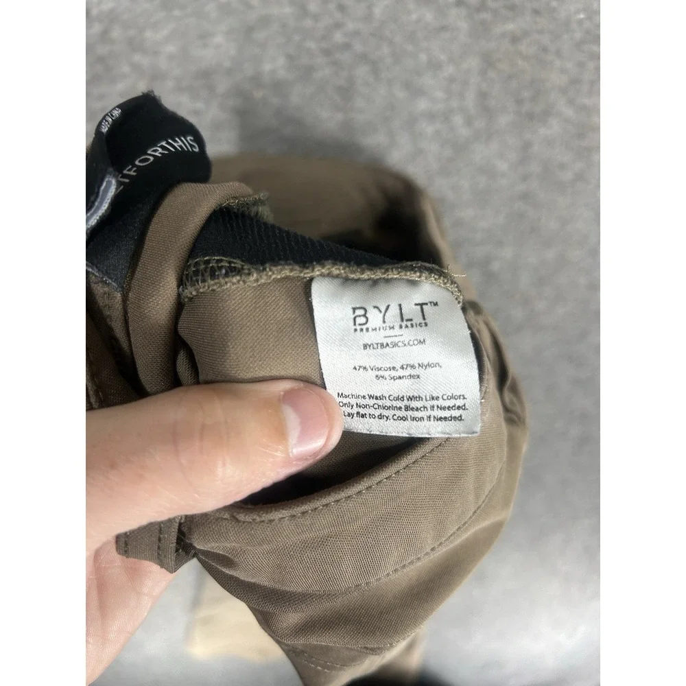 BYLT Everyday 2.0 Pants Mens 30 Brown Performance Stretch Slim‎ Fit Chino 30x29